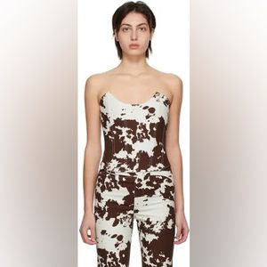 Miaou Brown Cow Print Leia Corset Top & lou pants xs